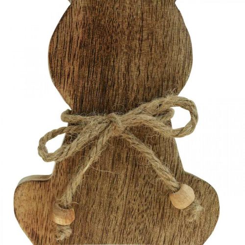 Produkt Drewniany króliczek siedzący, drewno mango, dekoracja wielkanocna naturalne kolory wys. 18,5 cm