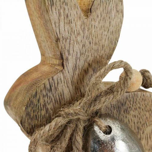 Floristik24 Drewniana dekoracja królika dekoracja stołu wielkanocne drewno mango 8,5×4×10cm