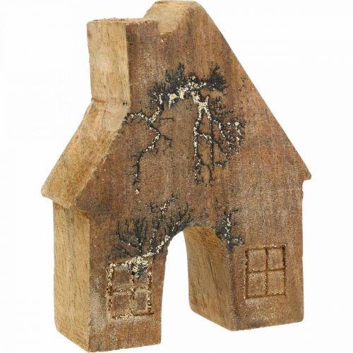 Drewniana dekoracja domu Świąteczny dom drewniany dom dekoracja drewniany stojak wys.10cm