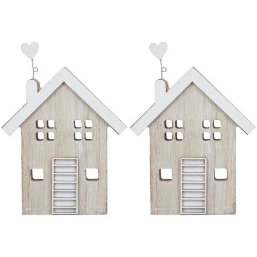 Produkt Drewniany domek dekoracyjny domek na stół stojak drewniany 20cm 2 szt