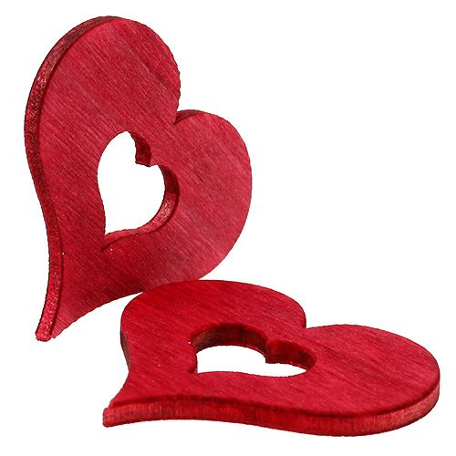 Produkt Drewniane serce do posypania czerwone 4cm 72 szt