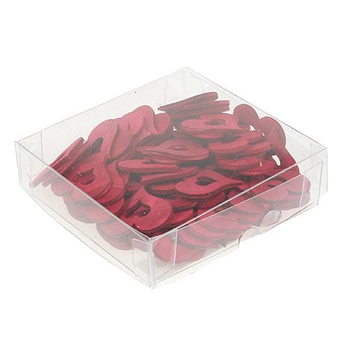 Produkt Drewniane serce do posypania czerwone 4cm 72 szt