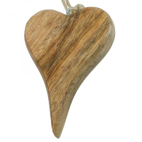 Drewniany wieszak serce deco dekoracja drewniana serce do zawieszenia natura 14cm