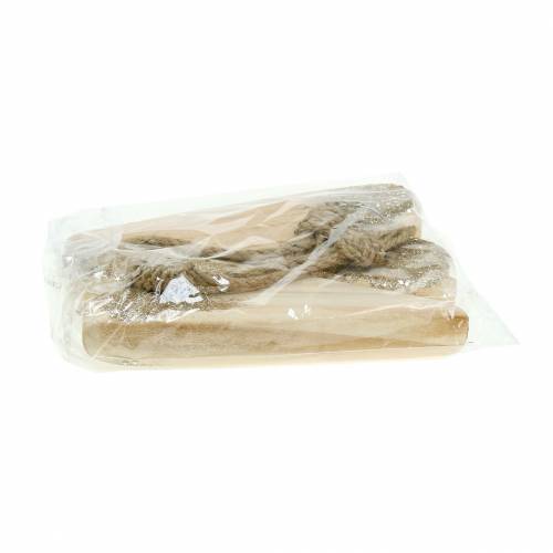 Produkt Drewniane Serca Brokatowe do Zawieszania 18cm x 10cm 2 szt