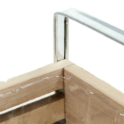 Floristik24 Pudełko drewniane natura 20cm x 9cm H6cm z uchwytami