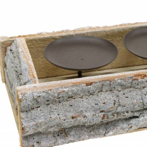 Floristik24 Świecznik na 4 świece Wood White Washed 45cm