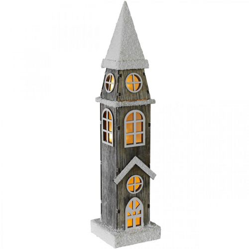 Produkt Wieża oświetleniowa z drewna Wieżowy kościół bożonarodzeniowy wys.45cm