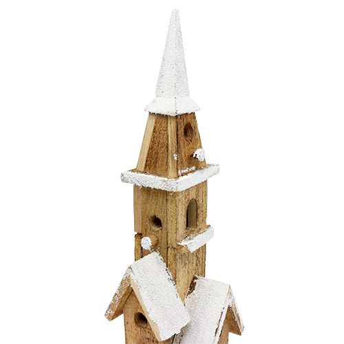 Floristik24 Kościół drewniany z oświetleniem 40cm