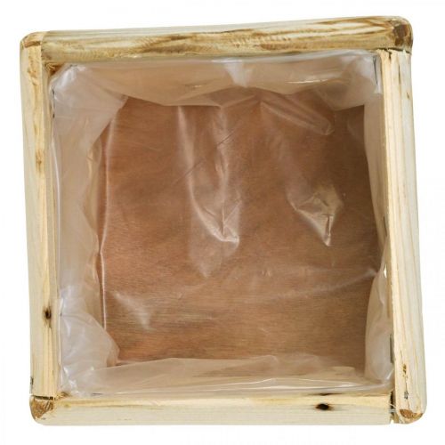 Produkt Skrzynka na rośliny doniczkowe drewniana doniczka naturalna 15,5×15,5cm