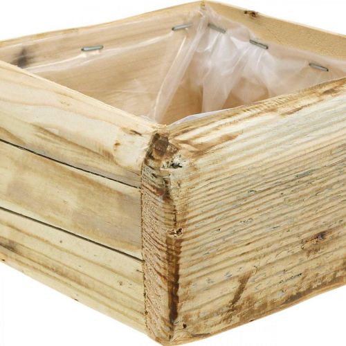 Produkt Skrzynka na rośliny doniczkowe drewniana doniczka naturalna 15,5×15,5cm