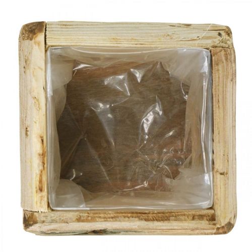 Produkt Skrzynka na rośliny doniczkowe drewniana doniczka naturalna 12×12×8,5cm