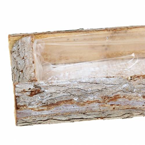 Floristik24 Planter box wood white washed 40cm x 15cm H6cm