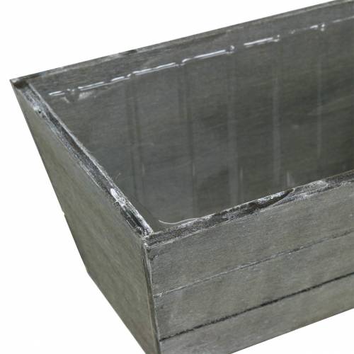 Floristik24 Planter Wooden Box Grey Washed 20x12cm H10cm