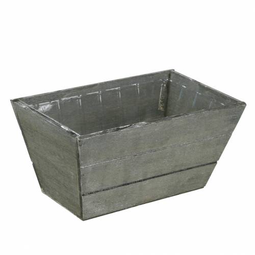 Floristik24 Planter Wooden Box Grey Washed 20x12cm H10cm