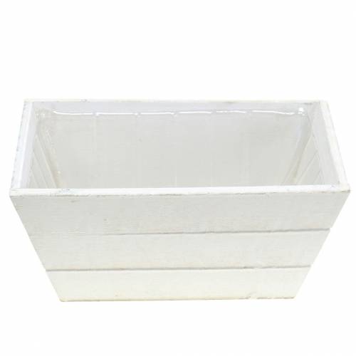 Floristik24 Planter Wooden Box White 20x12cm H10cm