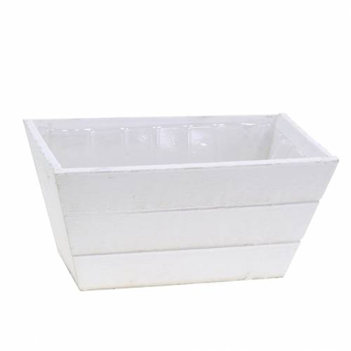 Floristik24 Planter Wooden Box White 20x12cm H10cm