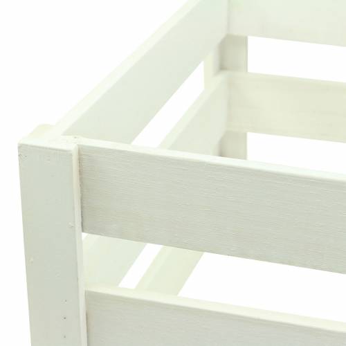 Floristik24 Pudełko drewniane białe 43,5cm/37,7cm/31,8cm Zestaw 3 szt.