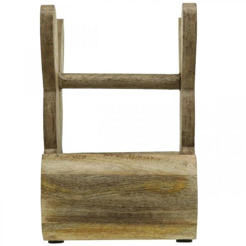 Floristik24 Koszyk wielkanocny dekoracja stołu z drewna królika Wielkanocny koszyk wielkanocny 13 × 12 × 20 cm