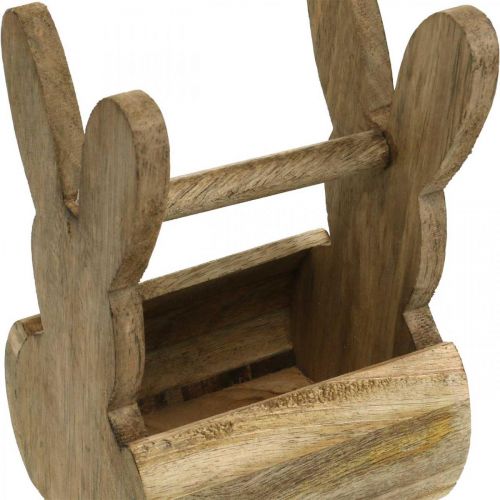 Floristik24 Koszyk wielkanocny dekoracja stołu z drewna królika Wielkanocny koszyk wielkanocny 13 × 12 × 20 cm
