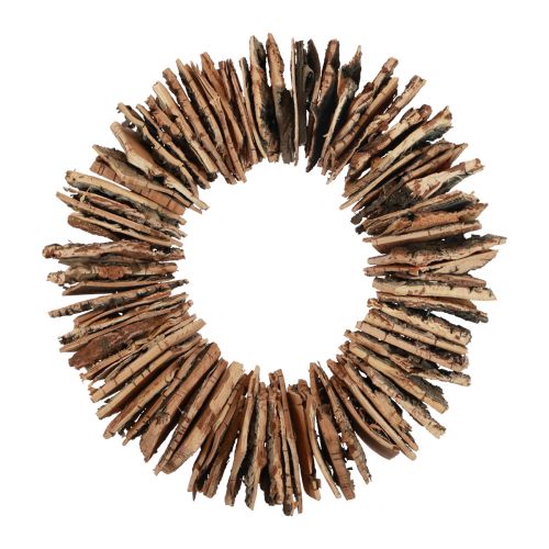 Produkt Wianek drewniany z kory brzozowej wianek dekoracyjny naturalny Ø30cm