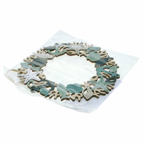 Floristik24 Wieniec drewniany morski do zawieszenia 21cm