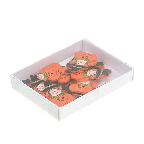 Floristik24 Dynia drewniana do klejenia 3,5cm pomarańczowa 18 szt