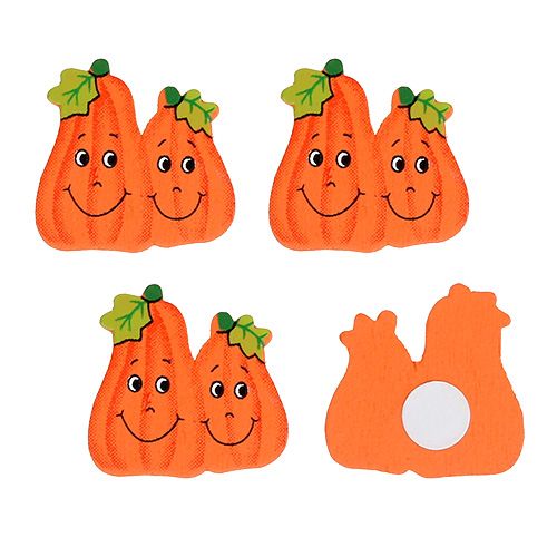 Floristik24 Dynie drewniane do klejenia 2,5cm pomarańczowe 18 szt