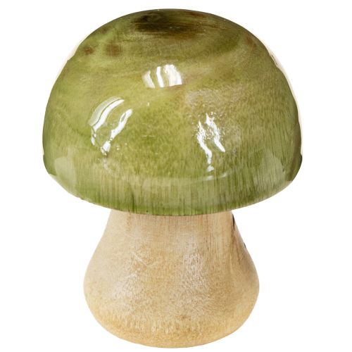 Produkt Drewniane grzybki jesienna dekoracja grzybki zielone czerwone pomarańczowe wys. 6,5cm 9 szt.