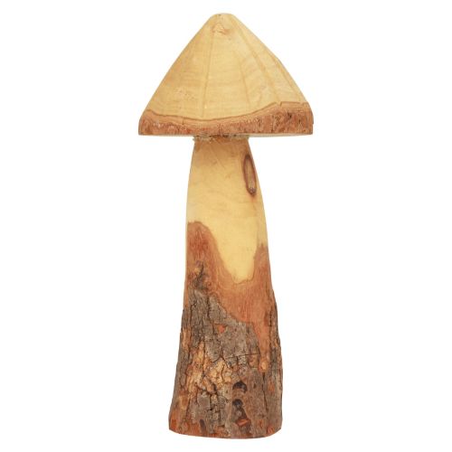 Floristik24 Drewniana dekoracja z grzybów grzyby dekoracja z drewna naturalna dekoracja stołu jesień Ø11cm W28cm