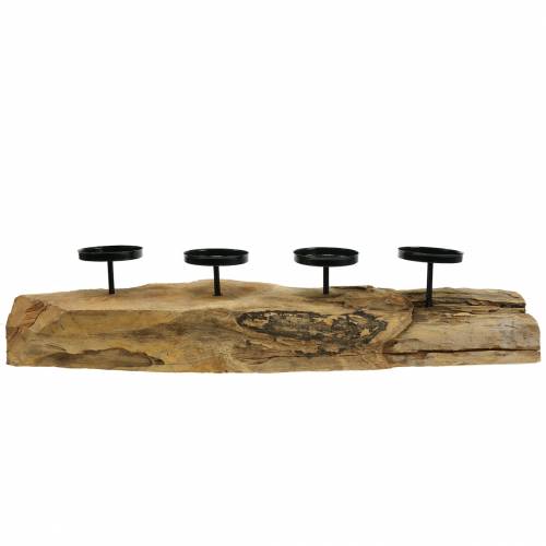 Floristik24 Świecznik na 4 świece teak 70cm