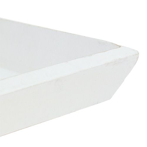 Floristik24 Miska drewniana 25cm x 25cm w kolorze białym
