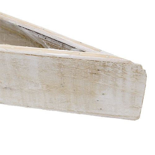 Produkt Drewniana miska do sadzenia biała 59cm x 10cm