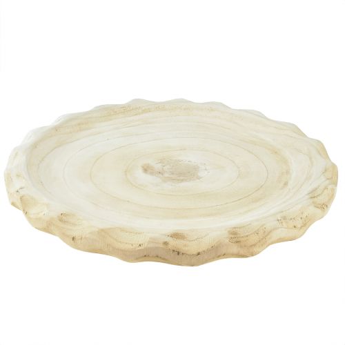 Produkt Dekoracyjna miska drewniana Miska drewniana Paulownia naturalna Ø36cm