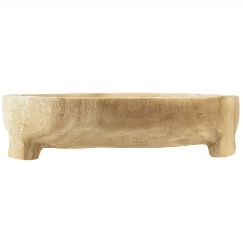 Floristik24 Dekoracyjna miska drewniana z nóżkami miska drewniana Paulownia Ø36cm