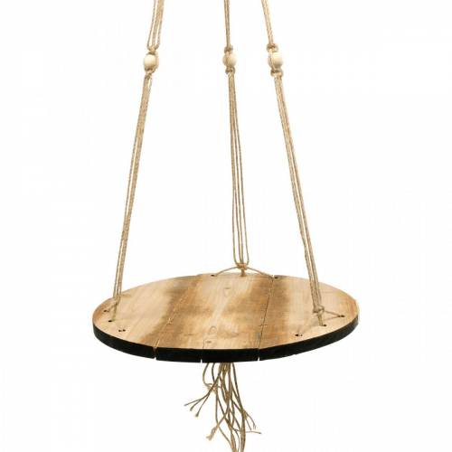 Produkt Huśtawka na rośliny, taca na kwiaty na linie, wiszący kosz z makramą Ø34cm L84cm