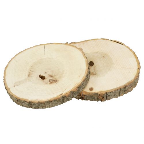 Floristik24 Krążek drewniany naturalny 20cm 2 szt