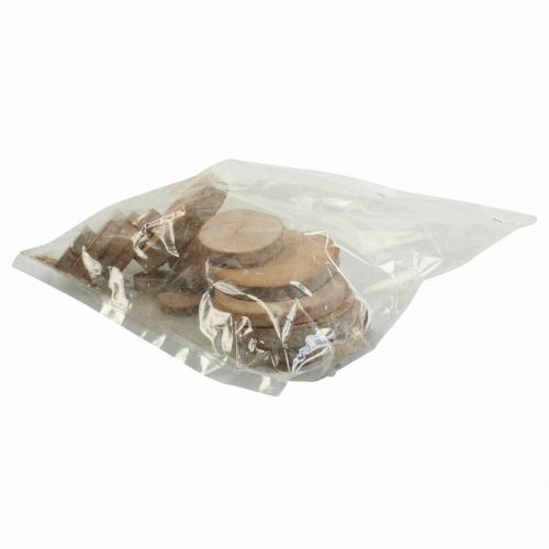 Floristik24 Krążki drewniane 3,5cm - 9cm naturalne 300g