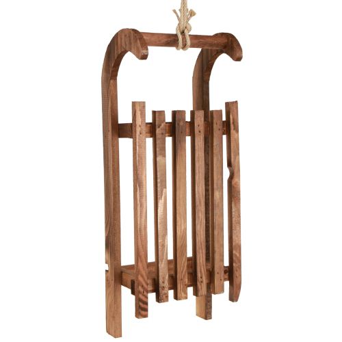 Produkt Drewniana dekoracja sań zimowa dekoracja drewniana w kolorze brązowym 49,5cm