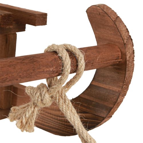 Produkt Drewniana dekoracja sań zimowa dekoracja drewniana w kolorze brązowym 49,5cm