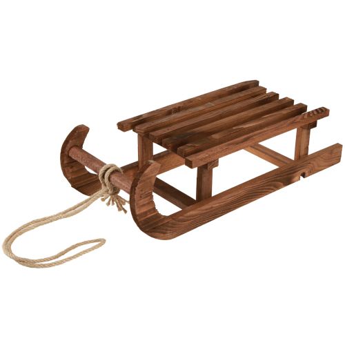 Produkt Drewniana dekoracja sań zimowa dekoracja drewniana w kolorze brązowym 49,5cm