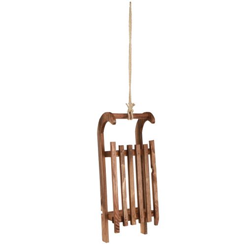 Produkt Drewniana dekoracja sań zimowa dekoracja drewniana w kolorze brązowym 49,5cm