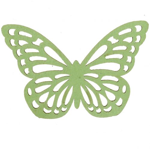Produkt Motylek drewniany zielony/biały 5cm 36szt