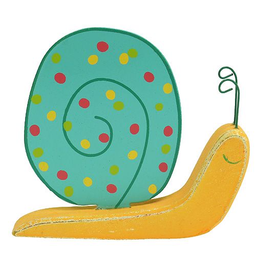 Floristik24 Ślimak drewniany 10,5 x 9cm kolorowy 6szt.