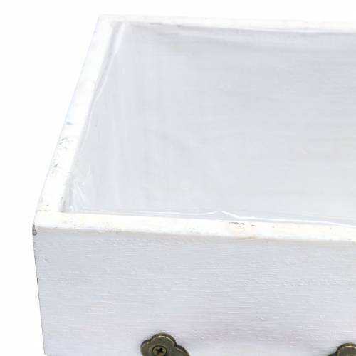 Produkt Donica drewniana szuflada biała 15x15/12x12cm zestaw 2 szt