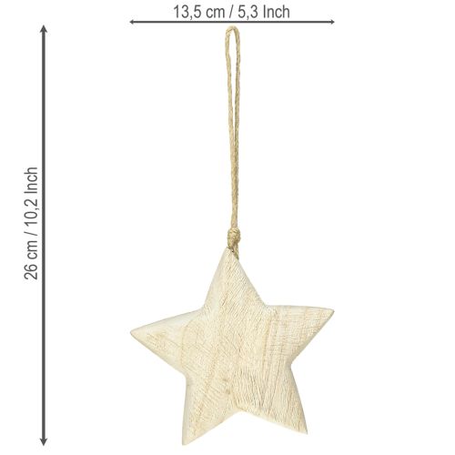 Produkt Drewniana gwiazda naturalna ozdoba świąteczna drewno Ø13,5cm