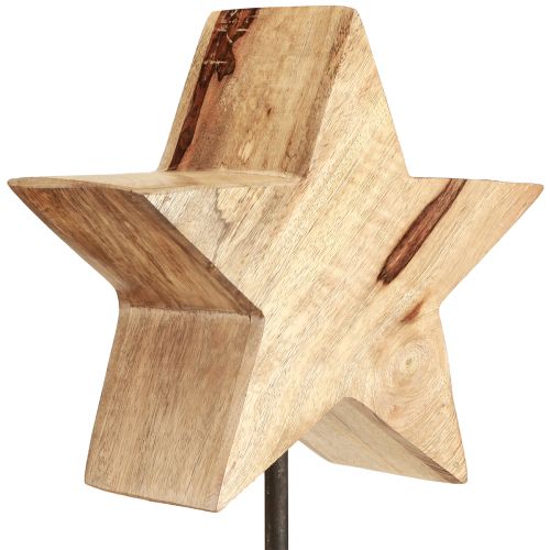 Produkt Drewniana gwiazda naturalna z dekoracją w kształcie gwiazdy w kształcie pręta 20x9,5x50cm