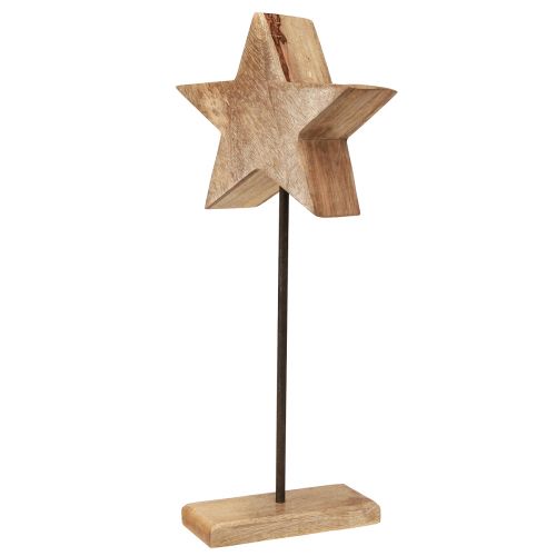 Produkt Drewniana gwiazda naturalna z dekoracją w kształcie gwiazdy w kształcie pręta 20x9,5x50cm