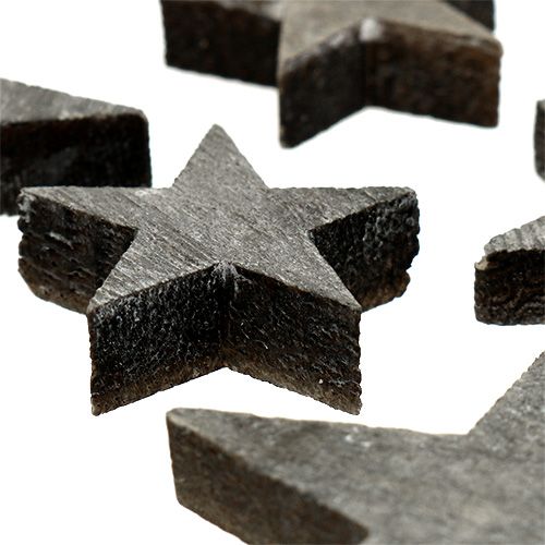 Produkt Drewniana gwiazdka do rozpraszania szara 2,7-5cm 72 szt