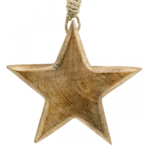 Floristik24 Dekoracyjna gwiazda, drewniana zawieszka, ozdoba świąteczna 14cm × 14cm