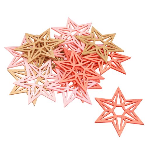 Produkt Gwiazdki drewniane Dekoracja świąteczna gwiazdki drewniane pomarańczowe 8cm 16 szt